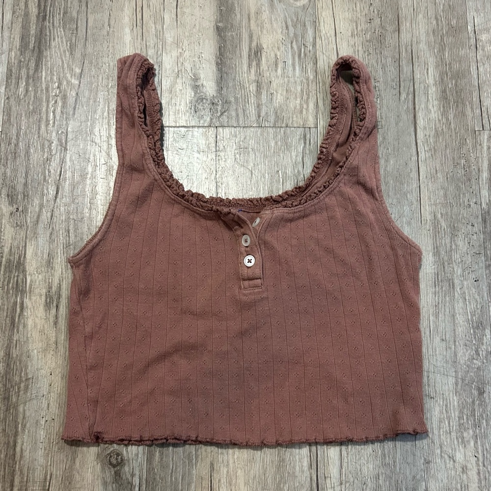 American Eagle Outfitters Mauve Crop Top